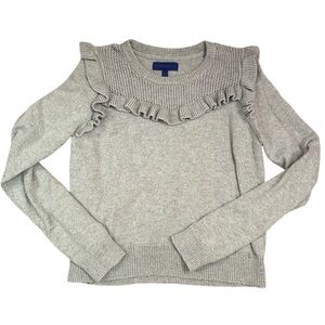 Gray Ruffle Sweater